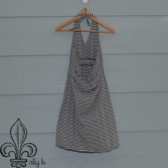 âšśVenus Navy & White stripe halterâšś - Picture 3 of 6